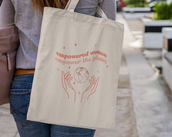 Trendy Tote Bag Canvas Tote Bag Feminist Gifts Womens Empowerment Reusable Bag Girl Power Feminism Tote Bags for Women Cotton Tote Bag