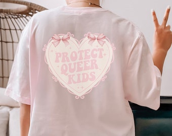 Protect Trans Kids Coquette Clothing Coquette Shirt Coquette Clothes Protect Trans Kids Say Gay Queer Shirt Trans Rights Advocate Shirt
