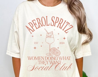 Aperol Spritz Alt Clothing Aperol Spritz Shirt Retro Clothing Summer Shirt Retro Bachelorette Strong Women Social Club Bachelorette