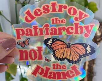 Sun Catcher Sticker Feminist Sticker SunCatcher Sticker Equality Sticker Feminism Decal Patriarchy Sticker Rainbow Sun Catcher Decal