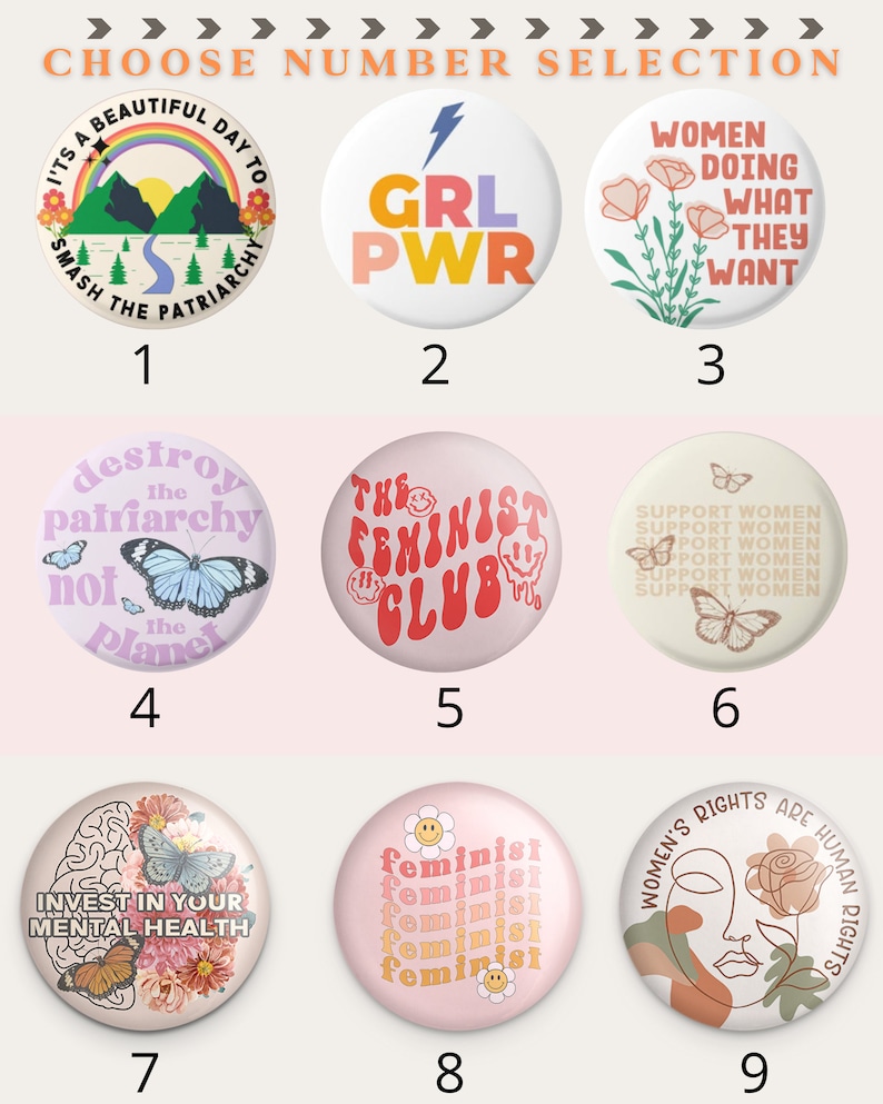 Womens Empowerment Buttons Feminist Pin Feminist Pin Button Feminist ...