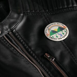 Feminist Pin Feminist Gift Activism Pins Feminist Pins Smash the Patriarchy Grl Pwr Aesthetic Equality Pin Feminist Gifts Feminist Badge image 2
