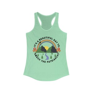Feminist Shirt Smash the Patriarchy Exercise Top Feminist Gift Destroy The Patriarchy Feminist Apparel Equality Shirt Empower Women Shirt Solid Mint