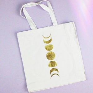 Moon Tote Bag Astrology Tote Bag Witch Tote Bag Witchy Tote Bag Moon Tote Bags Moon Bag Witchy Bag Celestial Bag Moon Phases Witchy Things