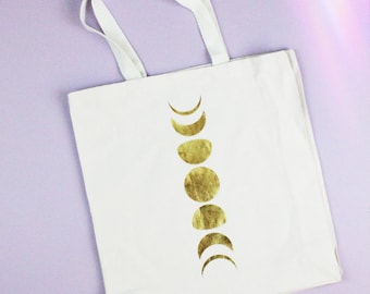 Moon Tote Bag Astrology Tote Bag Witch Tote Bag Witchy Tote Bag Moon Tote Bags Moon Bag Witchy Bag Celestial Bag Moon Phases Witchy Things