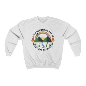 Feminist Sweatshirt Aesthetic Sweatshirt Feminist Sweater Trendy Clothes Smash the Patriarchy Sweatshirt Aesthetic Crewneck afbeelding 2