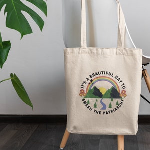 Cute Tote Bag Feminist Gift Tote Bag Aesthetic Feminist Tote Bag Feminism Tote Bag Girl Power Cute Tote Bag Feminism Canvas Tote Bag image 4