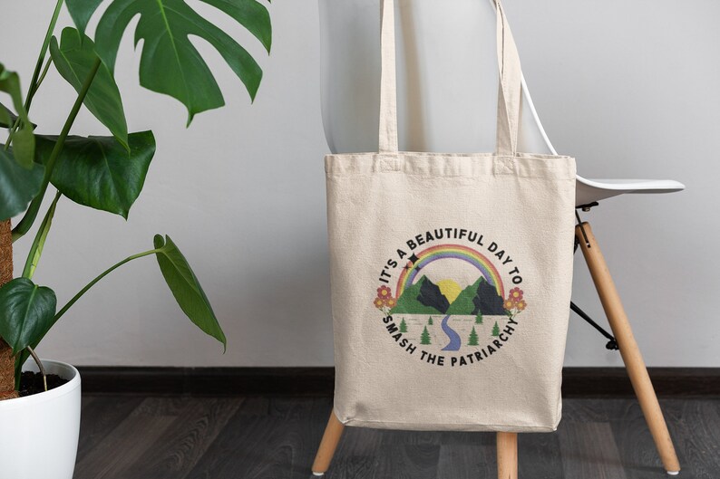 Cute Tote Bag Feminist Gift Tote Bag Aesthetic Feminist Tote Bag Feminism Tote Bag Girl Power Cute Tote Bag Feminism Canvas Tote Bag image 4