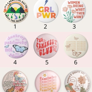 Feminist Pin Feminist Gift Activism Pins Feminist Pins Smash the Patriarchy Grl Pwr Aesthetic Equality Pin Feminist Gifts Feminist Badge image 5