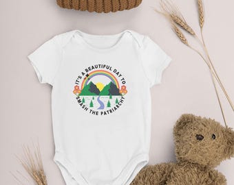 Smash the Patriarchy Feminist Baby Baby Bodysuit Liberal Baby Activist Baby Justice Baby Apparel Feminist Gifts Baby Shower
