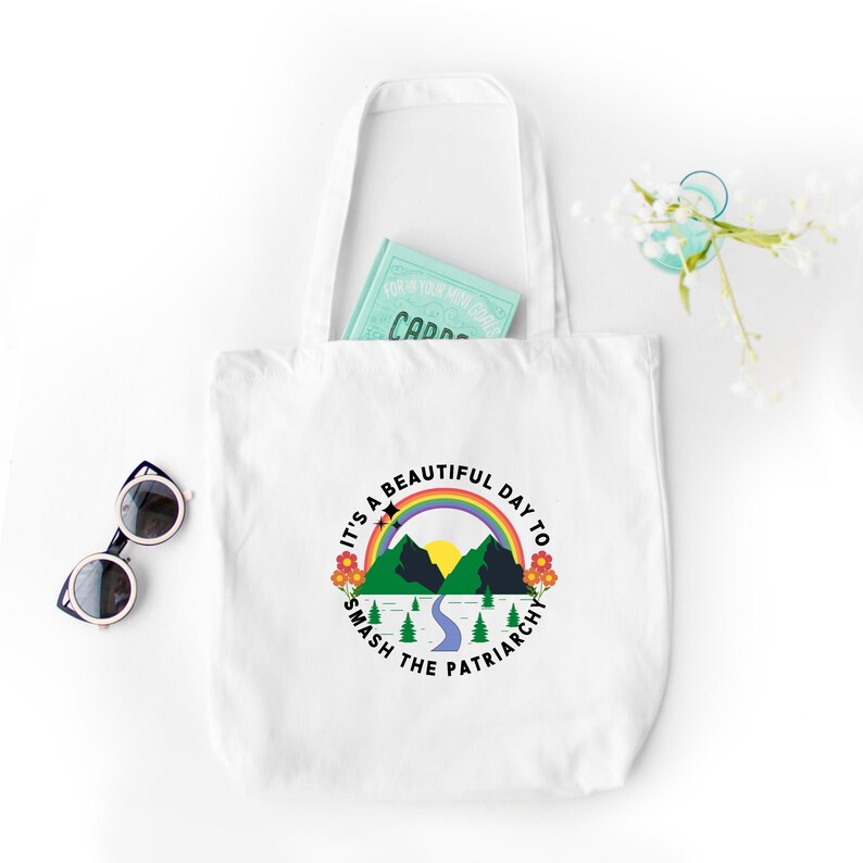 Cute Tote Bag Feminist Gift Tote Bag Aesthetic Feminist Tote Bag Feminism Tote Bag Girl Power Cute Tote Bag Feminism Canvas Tote Bag image 5