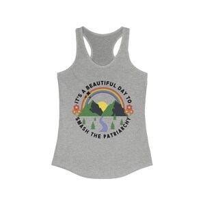 Feminist Shirt Smash the Patriarchy Exercise Top Feminist Gift Destroy The Patriarchy Feminist Apparel Equality Shirt Empower Women Shirt Heather Grey
