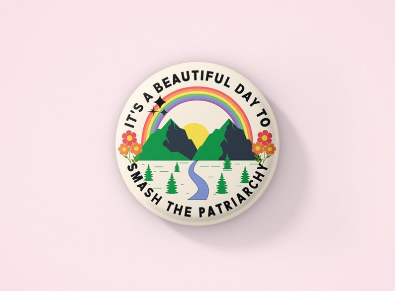 Feminist Pin Feminist Gift Activism Pins Feminist Pins Smash the Patriarchy Grl Pwr Aesthetic Equality Pin Feminist Gifts Feminist Badge image 1