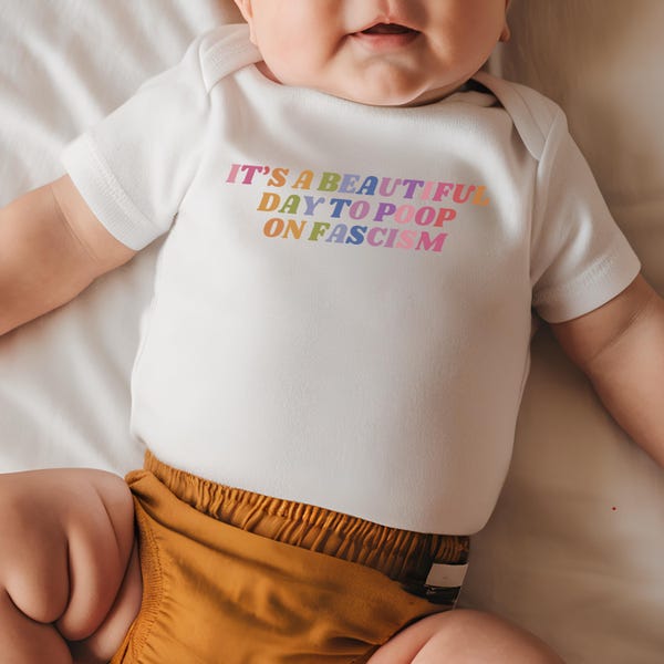Body de bebé feminista antifascista, ropa de bebé liberal activista por la justicia social, regalos feministas, baby shower