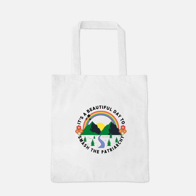 Cute Tote Bag Feminist Gift Tote Bag Aesthetic Feminist Tote Bag Feminism Tote Bag Girl Power Cute Tote Bag Feminism Canvas Tote Bag White