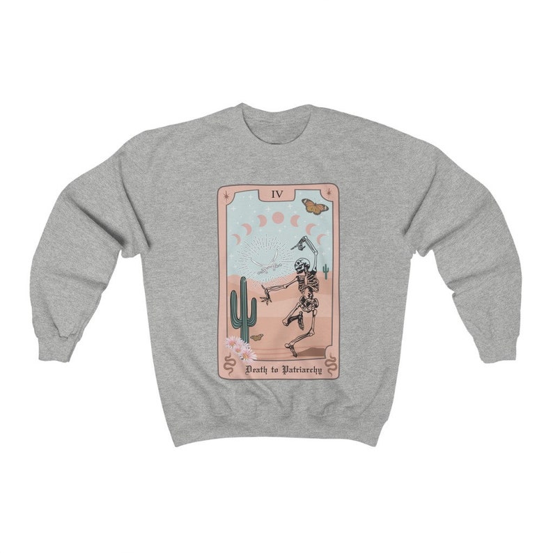Tarot Shirt Trendy Crewneck Feminist Sweatshirt Tarot Shirts Women Tarot Card Shirt Tarot Sweatshirt Smash The Patriarchy Shirt Feminism Ash