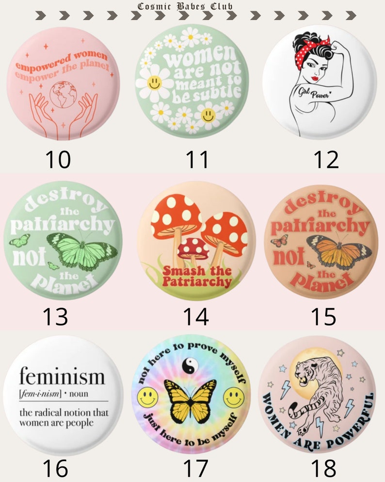 Feminist Pin Feminist Gift Activism Pins Feminist Pins Smash the Patriarchy Grl Pwr Aesthetic Equality Pin Feminist Gifts Feminist Badge image 6