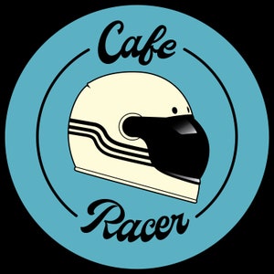 Sticker casque Cafe Racer vintage image 2
