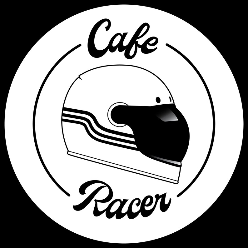 Sticker casque Cafe Racer vintage image 3