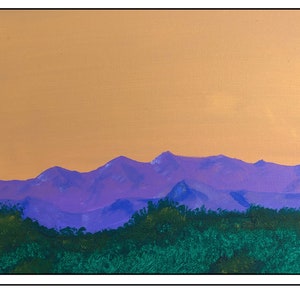 LOOKING WEST original framed acrylic landscape