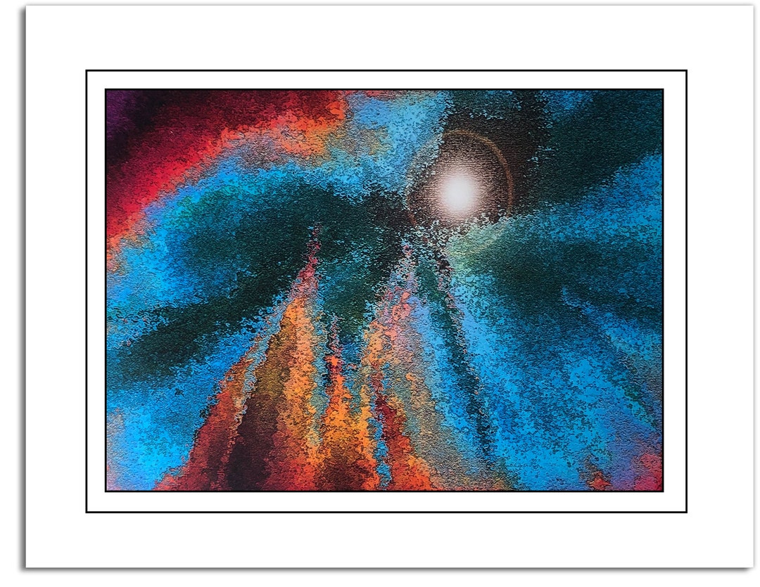 Abstract Print With Space Theme - Etsy