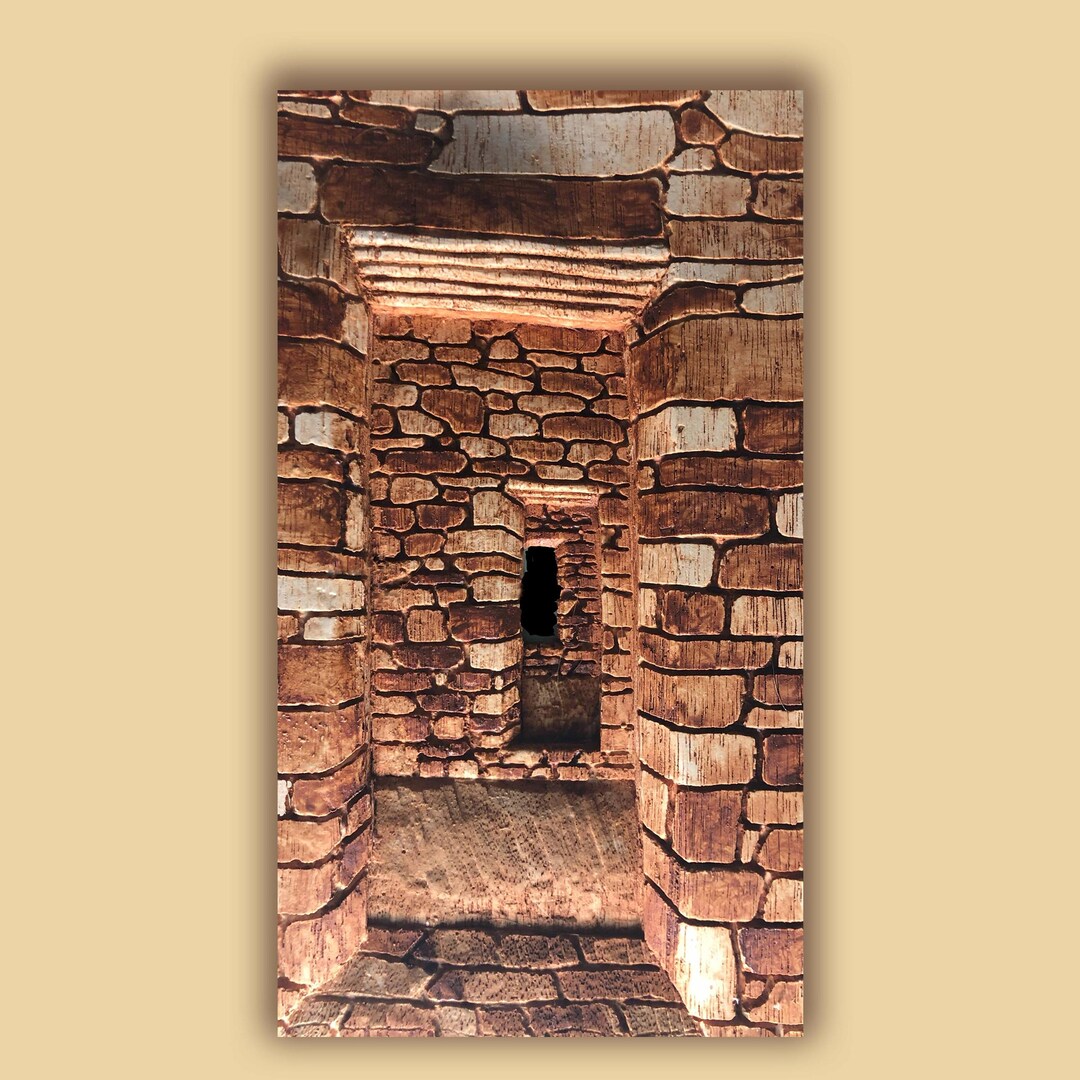 Chaco Canyon Sculpture | Hand Painted Hydrostone Pueblo Bonito Art (5x9 ...