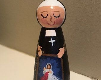 St. Faustina Peg Doll