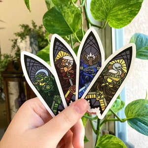 Individual Legacy Wizarding House Stain Glass Sticker