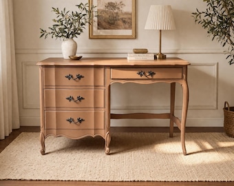 Refinished Dixie Desk/Vanity - Solid Wood