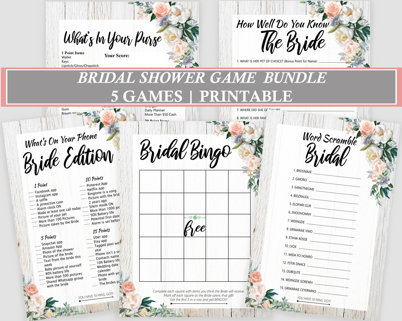 5 Bride Trivia Questions Wedding Shower Games to Play Check Etsy Canada
