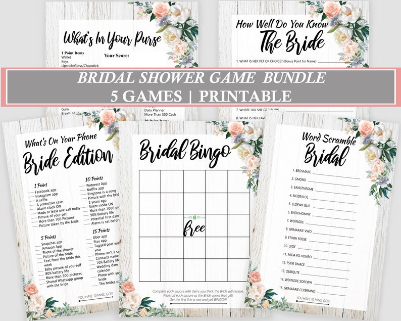 5 Bride Trivia Questions Wedding Shower Games to Play Check Etsy Canada