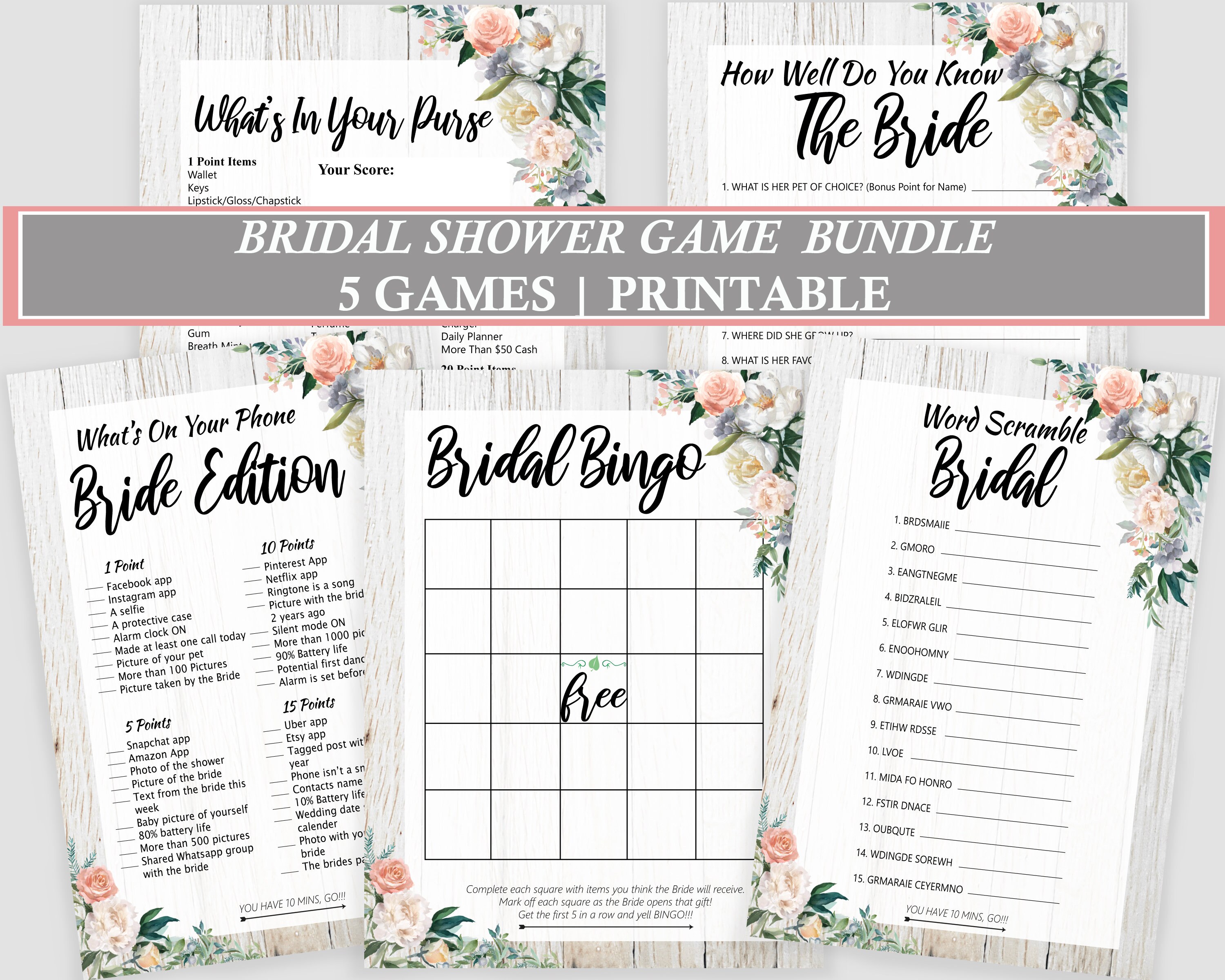 5 Bride Trivia Questions Wedding Shower Games To Play Check Etsy