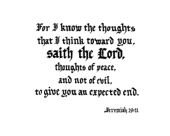 Jeremias 29 11 Kjv Jeremiah 29:11 / King James Version (with