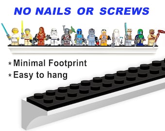Minifigure Display Shelf #2x48s Black