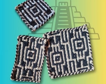 Mayan Potholder Loom Weaving Pattern: Shadow Weave (PDF Download)