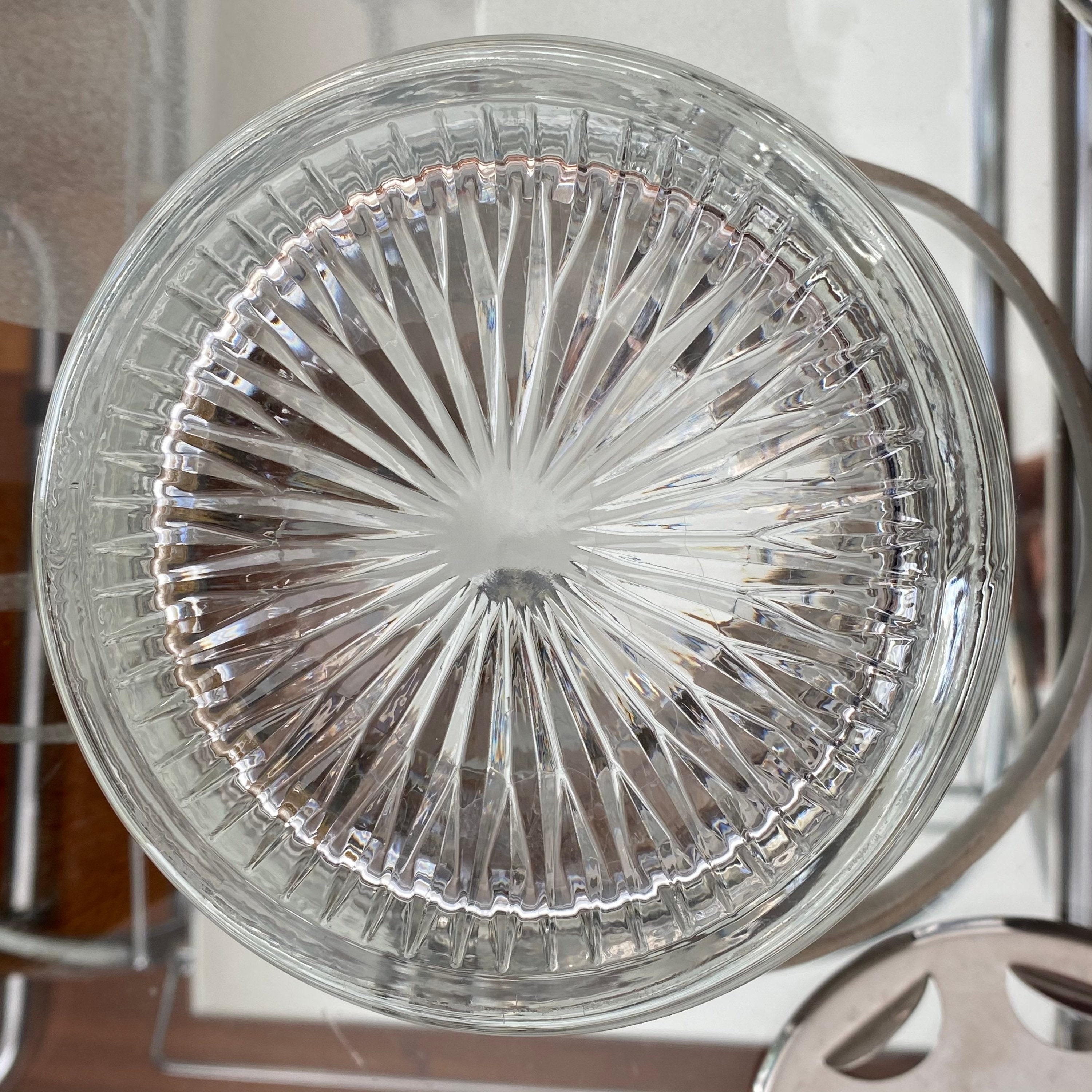 Vintage Cut Glass Ice Bucket Etsy