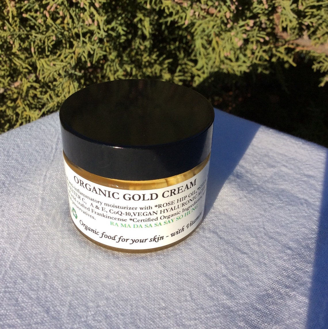 Organic Gold Cream Moisturizer Etsy