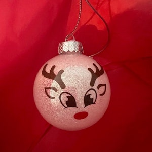 Rudolph, Clarice, Snowman Christmas Glitter Ornaments - Etsy