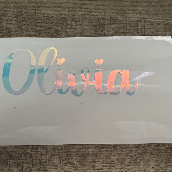 Glow in the Dark Holographic Name Decal, Cup Sticker, Laptop Sticker, Custom Sticker, Personalized