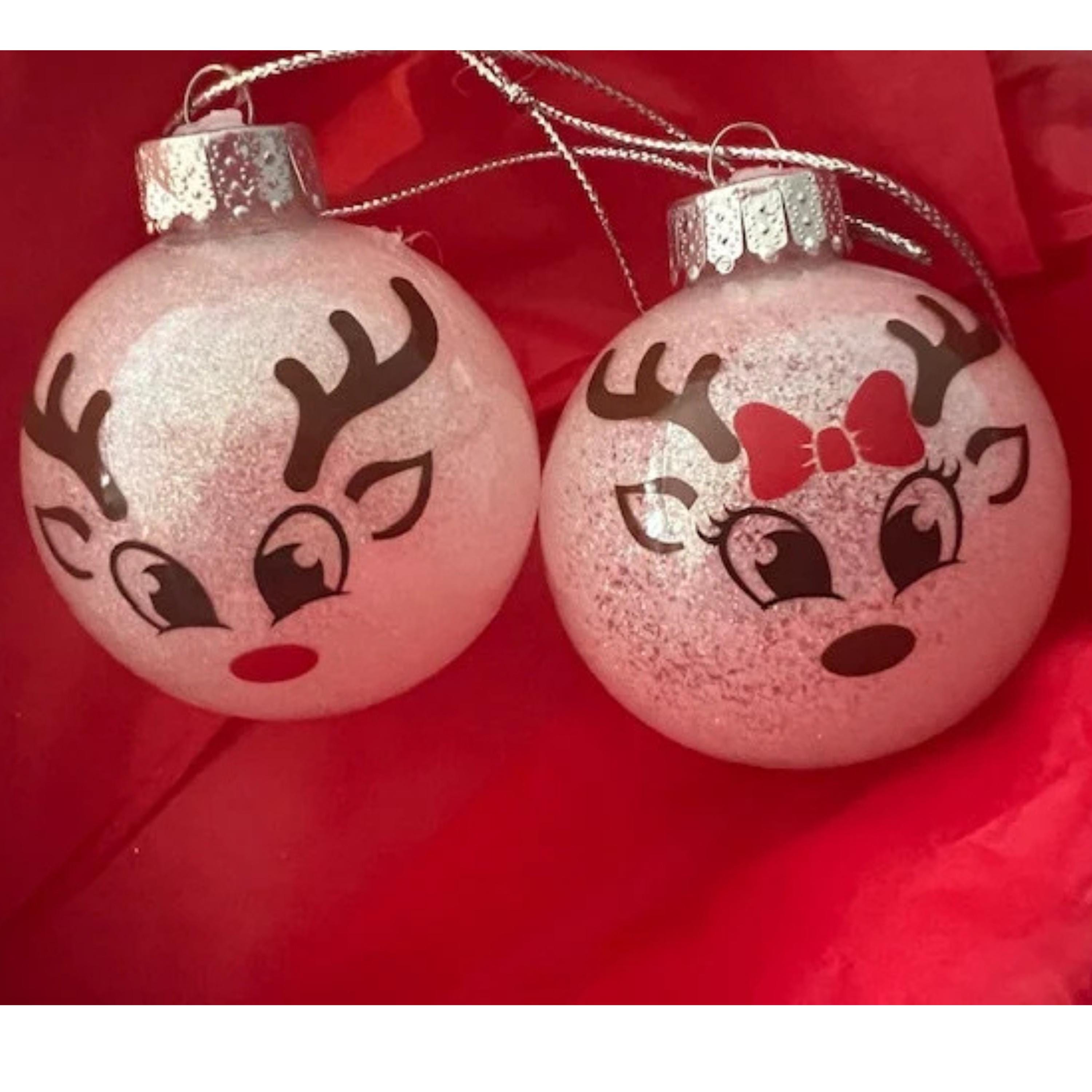 Rudolph, Clarice, Snowman Christmas Glitter Ornaments - Etsy