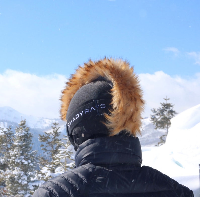 Mohawk Natural Brown Faux Fur Ski Helmet Cover Burrfur Etsy