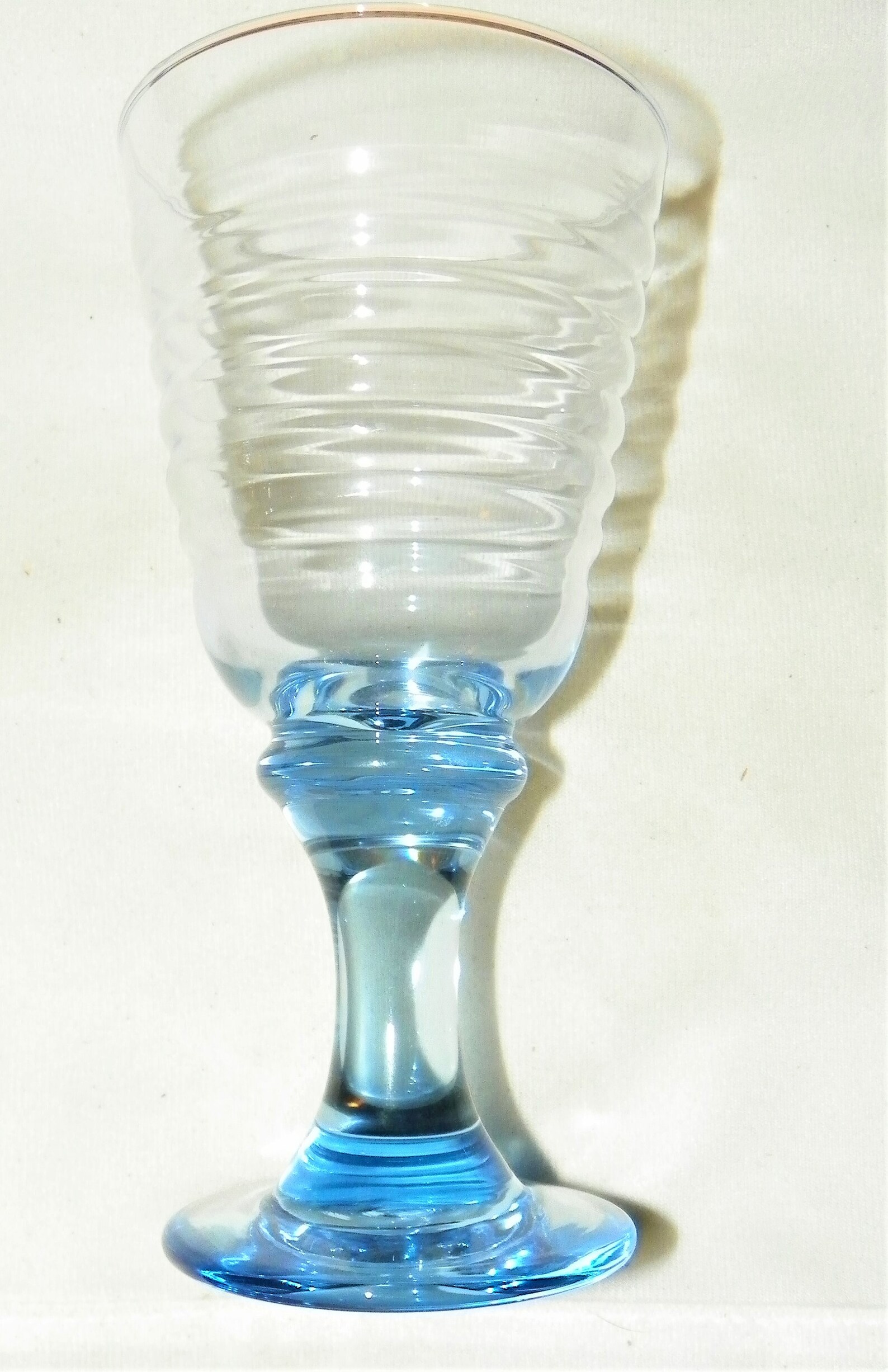 Sirrus Blue Wine Glass or Goblet by Libbey Glass Company Etsy