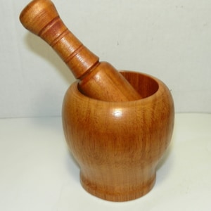 Wooden Mortar and Pestle Set - Grinder - Medicine Crusher