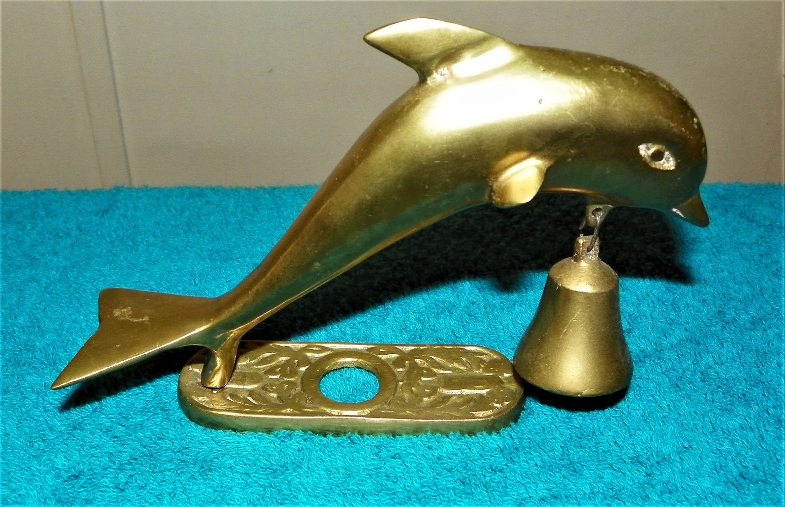 Brass Dolphin with Bell has Mounting Bracket Etsy