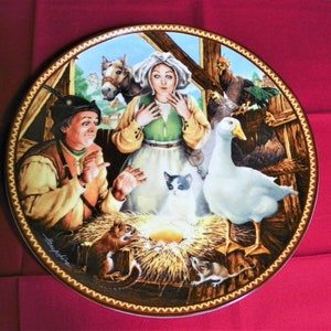 The Goose that Laid the Golden Egg Plate by Edwin M. Knowles Aesop's Fables 1st Issue by Michael Hampshire 1988
