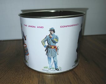 Soldiers of the Union & Confederacy Tin Cup | Civil War Commemorative Metal Mug | Patriotic Americana Decor