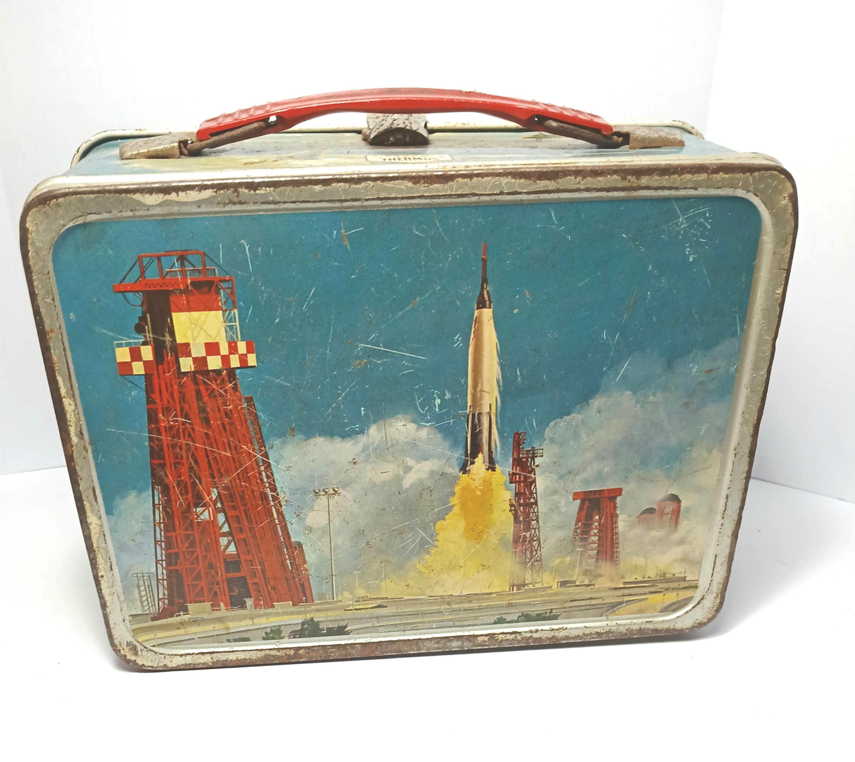 1963 John Glenn NASA Space Capsule Metal King-seely Lunchbox Very