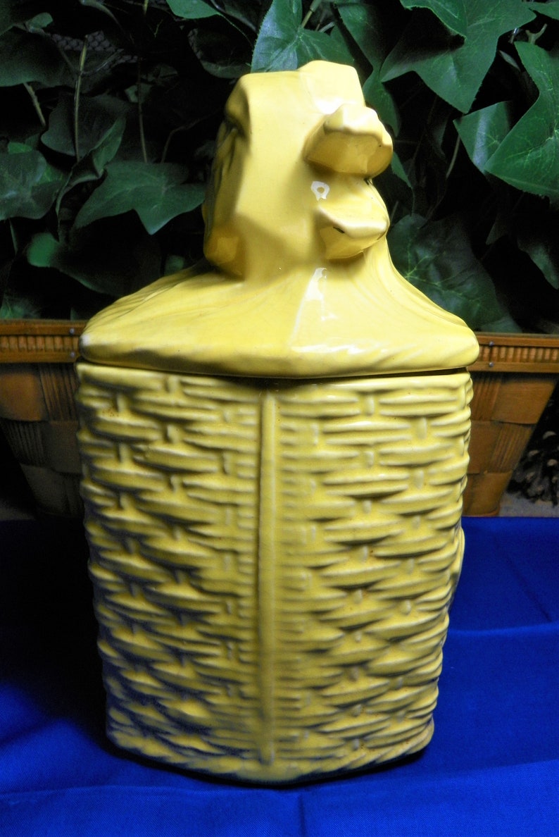 Mccoy 1950's Yellow Duck Cookie Jar Etsy