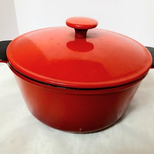 5 Qt. Red Enameled Cast Iron Dutch Oven Made in France