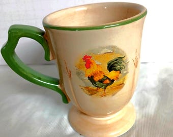 Gibson Royal Rooster kaffemugg | Vintage Rooster-mugg | Köksmugg i lantlig stil | 300 g stengods | Tillverkad i Kina